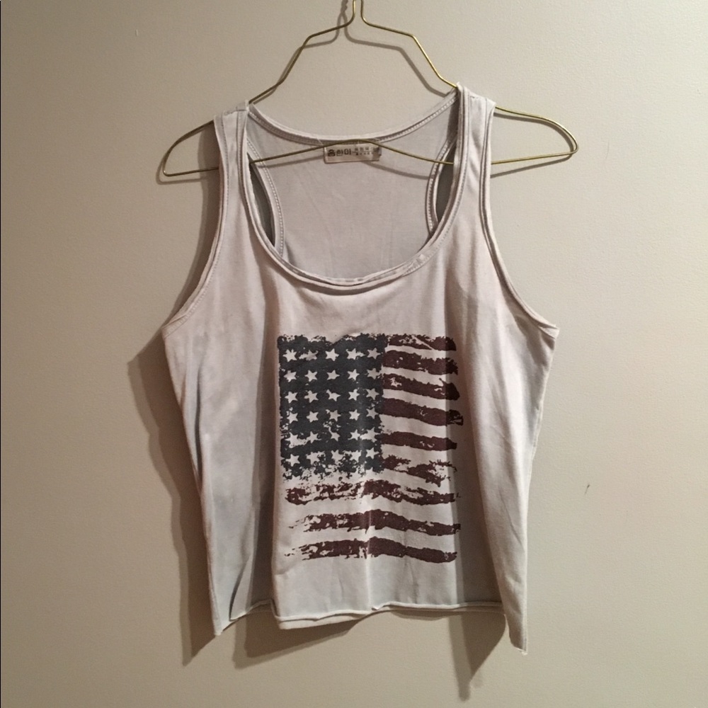American flag tank top
